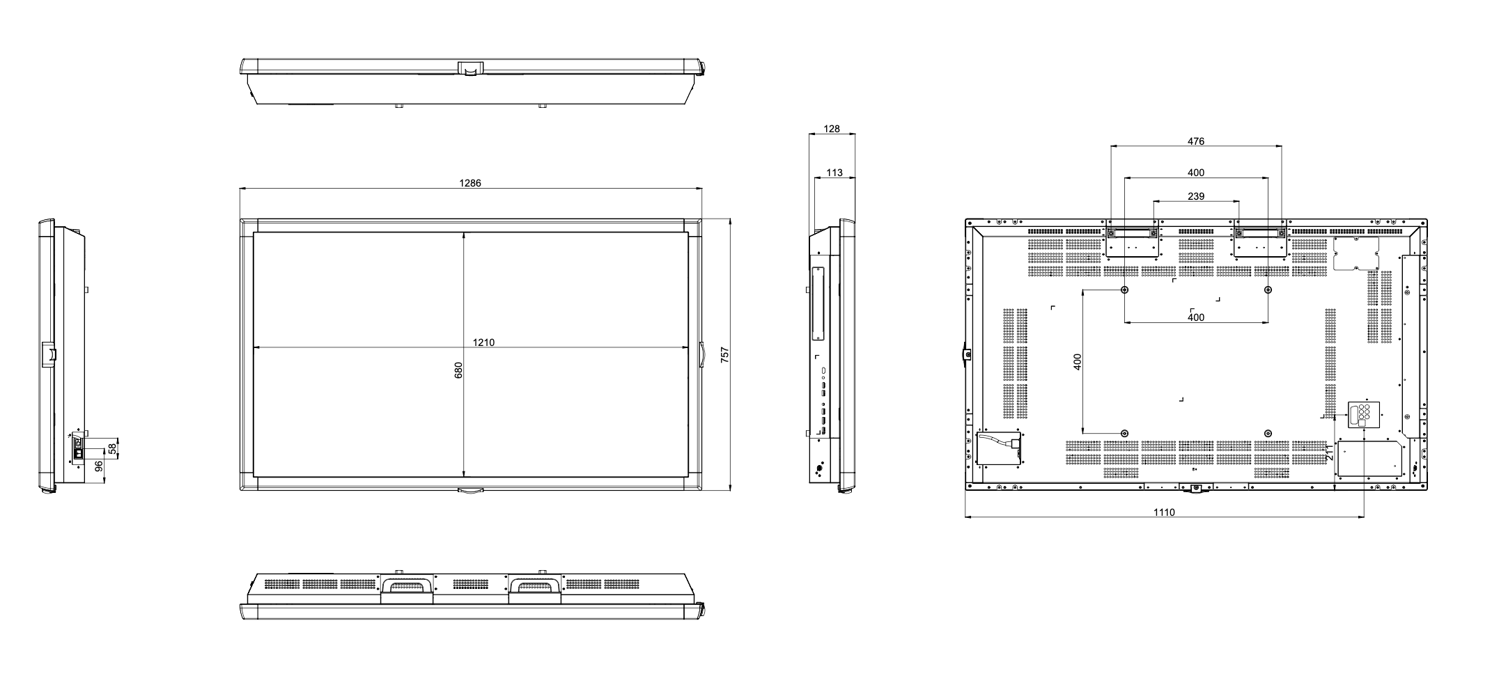 Dimensioni PDX55S257